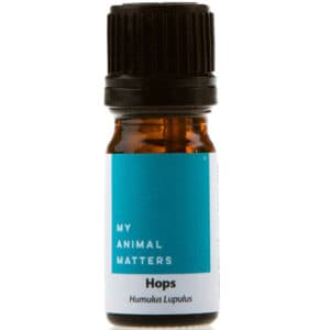 A bottle of Hops essential oil from My Animal Matters