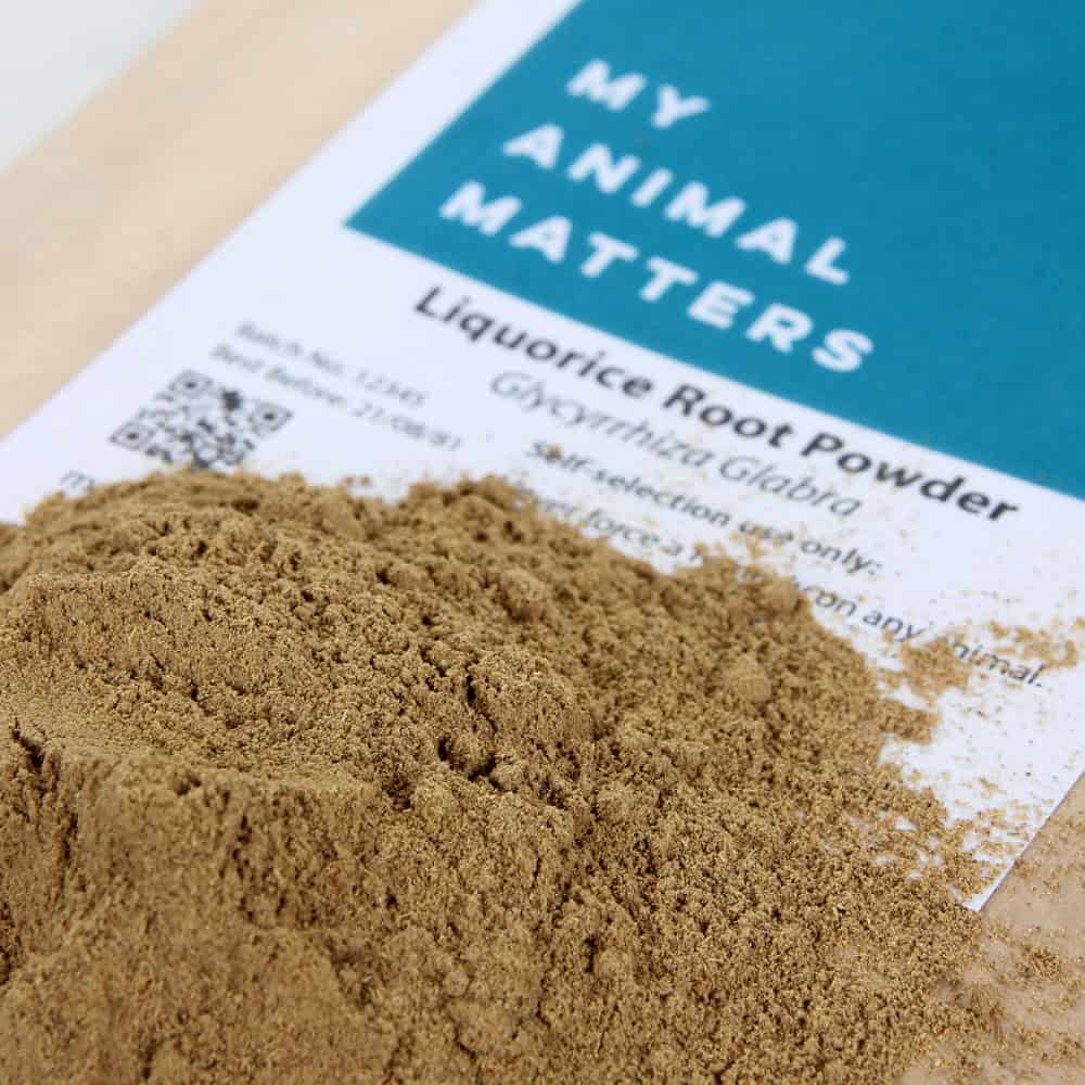 Liquorice root powder for animals from My Animal Matters.