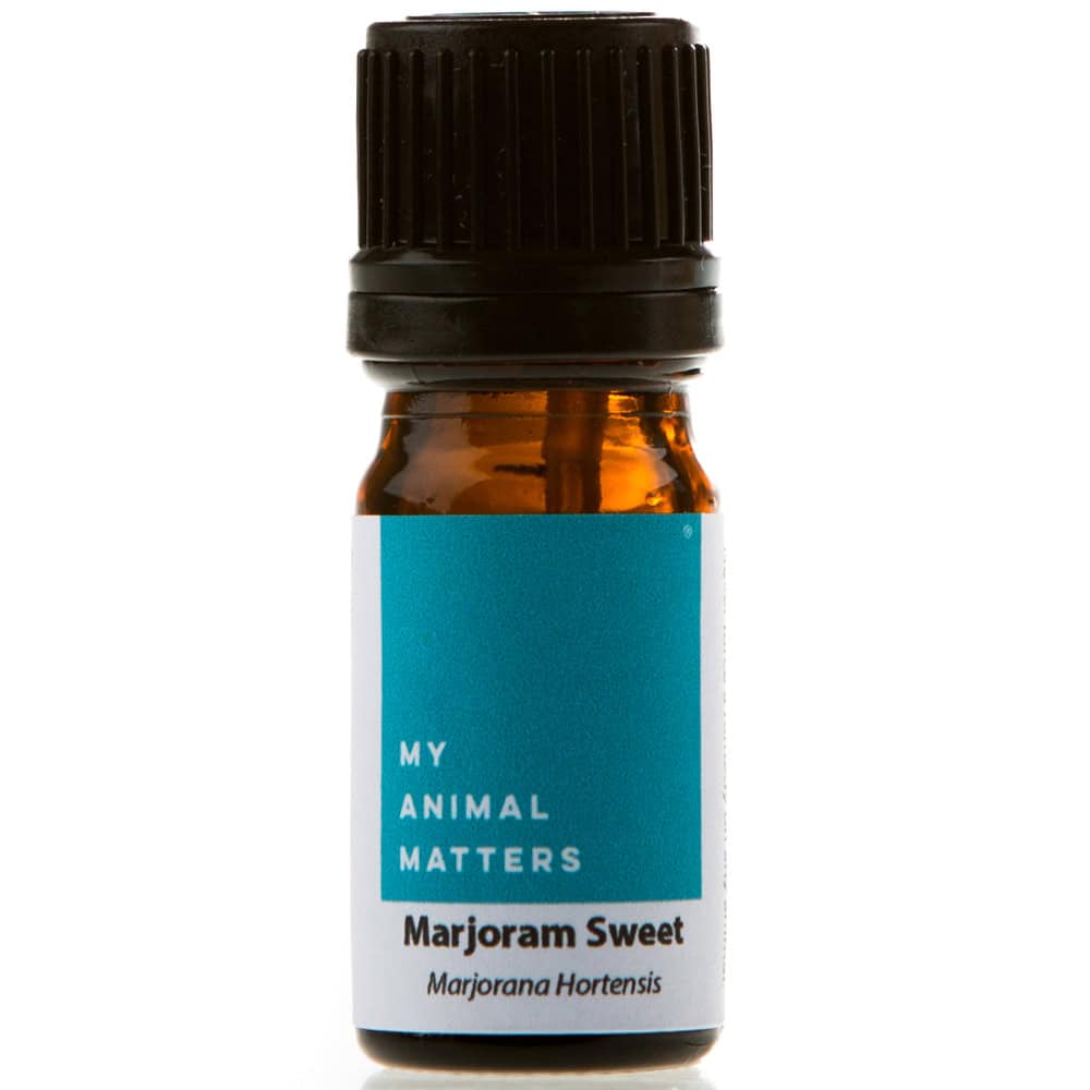 Marjoram sweet essential oil for animals from My Animal Matters.