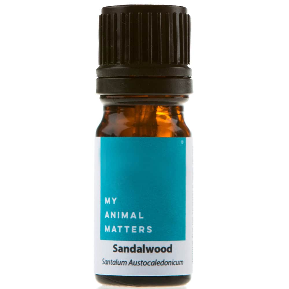 Sandalwood essential oil for animals from My Animal Matters.